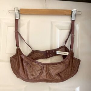 Fortnight Lingerie (RIP) Vega demi bra, chevron jacquard lace, 34C, mauve.
